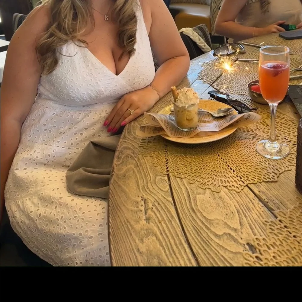 Abercrombie & Fitch White Eyelet Maxi Dress
